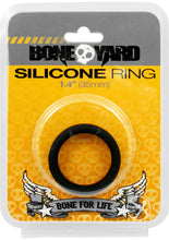 Load image into Gallery viewer, Boneyard Silicone Ring Cock Ring - Black - 1.4in
