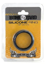 Load image into Gallery viewer, Boneyard Silicone Ring Cock Ring - Black - 1.6in
