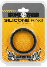 Load image into Gallery viewer, Boneyard Silicone Ring Cock Ring - Black - 2in
