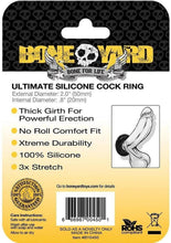 Load image into Gallery viewer, Boneyard Ultimate Silicone Cock Ring - Black - 2in
