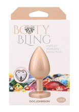Load image into Gallery viewer, Booty Bling Heart Diamond Jeweled Wearable Metal Plug - Gold/Metal - Large

