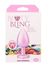 Load image into Gallery viewer, Booty Bling Heart Diamond Jeweled Wearable Metal Plug - Metal/Pink - Large
