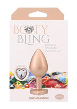 Load image into Gallery viewer, Booty Bling Heart Diamond Jeweled Wearable Metal Plug - Gold/Metal - Medium
