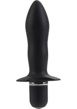 Load image into Gallery viewer, Booty Call Booty Rocket Silicone Vibrating Butt Plug - Black
