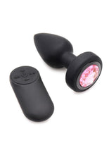 Load image into Gallery viewer, Booty Sparks 28x Rechargeable Silicone Vibrating Gem Anal Plug with Remote Control - Pink - Small
