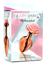 Load image into Gallery viewer, Booty Sparks Aluminum Anal Plug - Pink/Rose Gold - Medium
