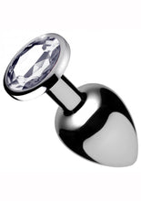 Load image into Gallery viewer, Booty Sparks Clear Gem Small Anal Plug - Clear/Metal/Silver - Small

