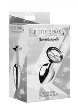 Load image into Gallery viewer, Booty Sparks Clear Gem Small Anal Plug - Clear/Metal/Silver - Small
