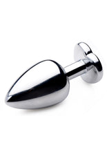 Load image into Gallery viewer, Booty Sparks Gemstones Black Heart Anal Plug - Black/Silver - Large

