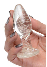 Load image into Gallery viewer, Booty Sparks Glow In The Dark Glass Anal Plug
