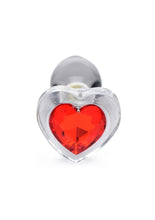 Load image into Gallery viewer, Booty Sparks Red Heart Glass Anal Plug
