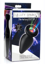 Load image into Gallery viewer, Booty Sparks Silicone Light-Up Anal Plug - Black - Large
