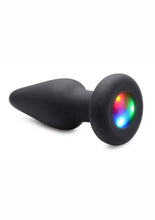 Load image into Gallery viewer, Booty Sparks Silicone Light-Up Anal Plug - Black - Small
