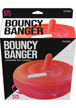 Load image into Gallery viewer, Bouncy Banger Inflatable Cushion with Wire Controller Vibrating Silicone Dildo - Red

