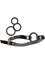 Load image into Gallery viewer, Bound By Diamonds Open Ring Gag - Black
