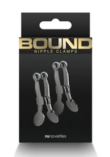 Load image into Gallery viewer, Bound Nipple Clamps C1 - Gray/Grey/Gun Metal/Metal
