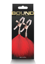 Load image into Gallery viewer, Bound Nipple Clamps F1 - Metal/Red/Rose Gold
