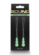 Load image into Gallery viewer, Bound Nipple Clamps G2 Iron - Glow In The Dark/Gray/Grey/Metal
