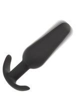 Load image into Gallery viewer, Boundless Vibrating Slim Plug Rechargeable Silicone Anal Plug - Black
