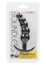 Load image into Gallery viewer, Boundless Vibrating X5 Beaded Plug Rechargeable Silicone Anal Plug - Black

