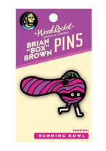 Load image into Gallery viewer, Box Brown Running Bowl Enamel Pin

