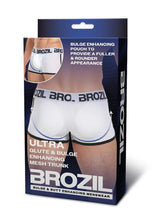 Load image into Gallery viewer, Brozil Ultra Glute and Bulge Enhancing Mesh Trunk - White - Medium/Small
