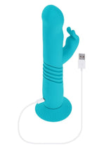 Load image into Gallery viewer, Bunny Hop Rechargeable Silicone Throbbing Rabbit Vibrator
