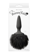 Load image into Gallery viewer, Bunny Tails Mini Silicone Butt Plug - Black Fur - Black
