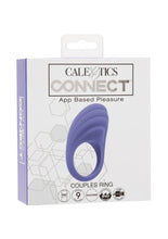 Load image into Gallery viewer, Calexotics Connect Couples Ring Rechargeable Silicone App Compatible Cock Ring with Remote - Purple
