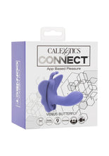 Load image into Gallery viewer, Calexotics Connect Venus Butterfly Rechargeable Silicone App Compatible Stimulator with Remote - Purple
