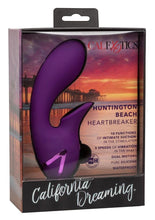 Load image into Gallery viewer, California Dreaming Huntington Beach Heartbreaker Rechargeable Silicone Stimulator - Purple
