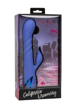 Load image into Gallery viewer, California Dreaming L.a. Love Rechargeable Silicone Vibrator with Clitoral Stimulator - Blue
