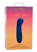 Load image into Gallery viewer, Cashmere Satin G Rechargeable Silicone G-Spot Vibrator with Clitoral Stimulator - Blue
