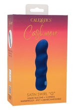 Load image into Gallery viewer, Cashmere Satin Swirl G Rechargeable Silicone G-Spot Vibrator - Blue
