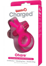 Load image into Gallery viewer, Charged Ohare Rechargeable Silicone Waterproof Rabbit Cock Ring - Pink
