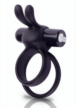 Load image into Gallery viewer, Charged Ohare XL Silicone USB Rechargeable Wearable Rabbit Vibrating Cock Ring - Black (Individual - Black - XLarge
