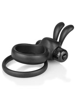 Load image into Gallery viewer, Charged Ohare XL Silicone USB Rechargeable Wearable Rabbit Vibrating Cock Ring - Black (Individual
