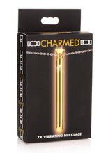 Load image into Gallery viewer, Charmed Rechargeable Stainless Steel 7x Vibrating Necklace - Gold
