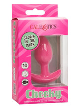 Load image into Gallery viewer, Cheeky Rechargeable Silicone Glow In The Dark Butt Plug - Glow In The Dark/Pink
