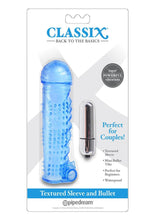 Load image into Gallery viewer, Classix Textured Sleeve and Bullet Vibrator - Blue
