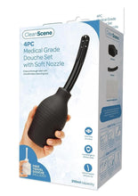 Load image into Gallery viewer, Cleanscene Medical Grade Douche Set with Soft Nozzle - Black - 4 Piece
