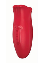 Load image into Gallery viewer, Clit-Tastic Tongue Licking Lover Rechargeable Silicone Stimulator - Red
