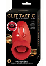 Load image into Gallery viewer, Clit-Tastic Tongue Licking Lover Rechargeable Silicone Stimulator - Red
