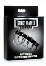 Load image into Gallery viewer, Cock Gear Gates Of Hell Chastity Device - Black/Silver
