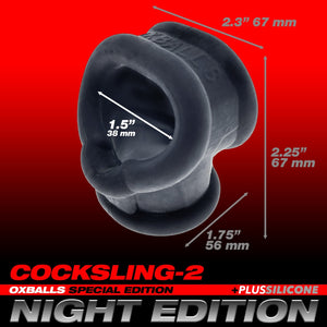 Oxballs Cocksling -2 Cock + Ball Sling - Night Edition