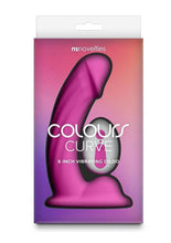 Load image into Gallery viewer, Colours Curve Silicone Vibrating Dildo with Remote Control - Pink - 6in
