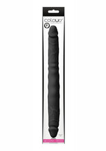 Load image into Gallery viewer, Colours Double Pleasures Silicone Double Dildo - Black - 12in
