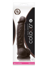 Load image into Gallery viewer, Colours Dual Density Silicone Dildo - Chocolate - 5in
