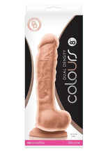 Load image into Gallery viewer, Colours Dual Density Silicone Dildo - Vanilla - 8in
