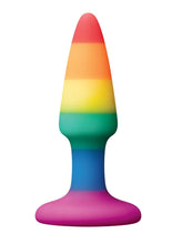 Load image into Gallery viewer, Colours Pleasure Plug Pride Editon Silicone Butt Plug Mini - Multicolor/Rainbow
